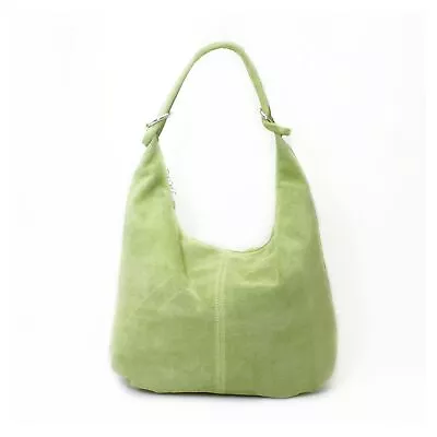 Women Genuine Italian Soft Suede Slouch Tote Hand Bag Large Handle Shoulder Bag • £29.99