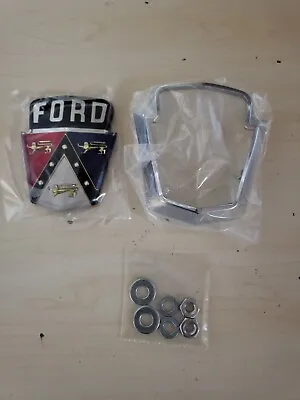 1952-1956 Ford Car Hood Emblem And Bezel  Also 1952-1956 Ford Station Wagon... • $69.89