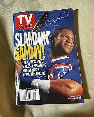 TV Guide September 1999 Sammy Sosa Chicago Cubs Slammin Sammy! Chicago • $15