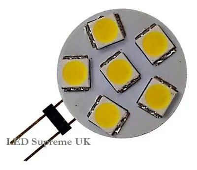 G4 6 SMD LED 12V (10-30V DC / 10-18V AC) 1.2W 70LM Warm White Bulb ~10W • £6.49