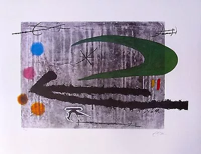 Joan Miro TOWARD THE LEFT Signed Limited Edition Lithograph Art 24  X 17.5  • $59.99