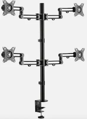 NEW Tripp Lite Quad-Monitor Flex-Arm 13  - 27  Display Desk Clamp Computer Stand • $134.99