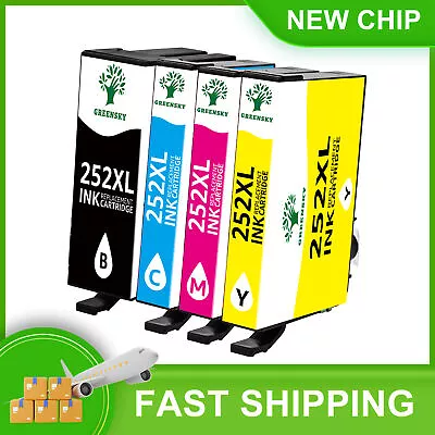 4 Pack 252-XL Ink Cartridges Compatible For Epson WorkForce WF3630 WF7610 WF7720 • $12.39