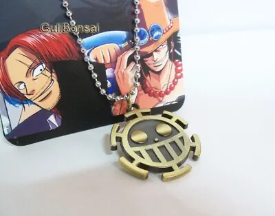 One Piece Pirate Trafalgar Law Skull Symbol Pendant Necklace • $7.49