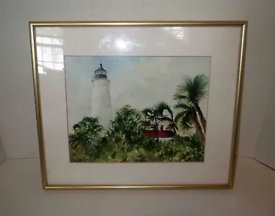 Signed Miniature SEASCAPE LIGHTHOUSE PAINTING - MASTER WORK • $62.50