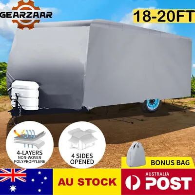18-20ft Caravan Cover Campervan 4 Layer Heavy Duty UV Carry Bag Covers #% • $108.83