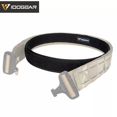 IDOGEAR Tactical Belt Mens Belts Inner Belt Hook Liner Airsoft 1.7  Waist Belt • $16.11