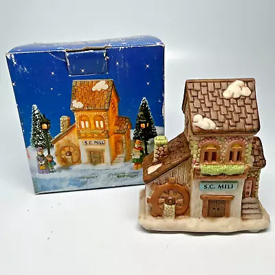 Christmas 1993 Miniature Olde Town Village S.C. Mill Porcelain Bisque With Box • $18.99