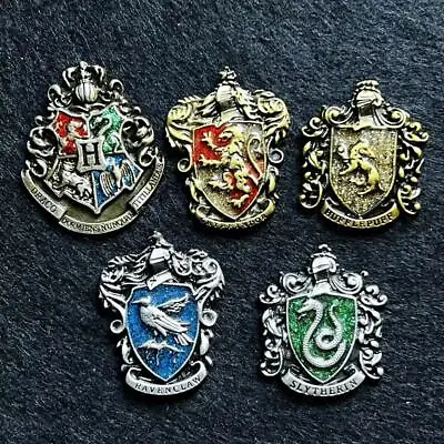 5pcs Harry Potter Hogwarts Pins Badges Gryffindor Slytherin Ravenclaw Hufflepuff • $14.24