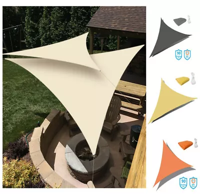 Sun Shade Sail Cloth Canopy ShadeCloth Triangle Square Rectangle Outdoor Awning • $9.99