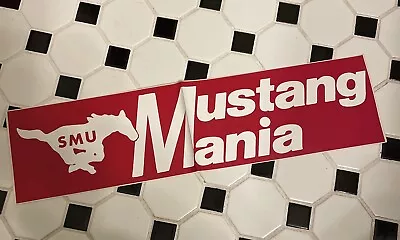 SMU Mustang Mania Bumper Sticker - VTG - Original • $5