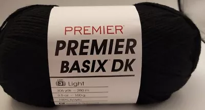 Skein/ball Of Premier Basix Dk Yarn - Black • $8