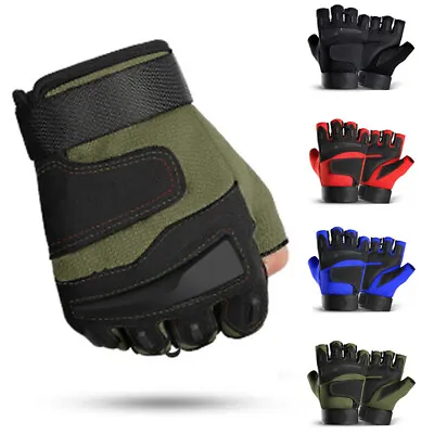 Fingerless Duty & Work Mechanic Gloves - Builder Driver Yard Warehouse Carpenter • £8.95