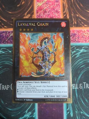 Yu-Gi-Oh! Lavalval Chain PGL2-EN044 1st Edition Gold Rare NM B2/ • $3.60