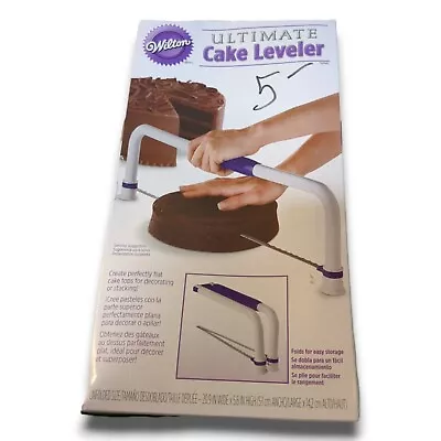 WILTON Ultimate Cake Leveler Folding Serrated Stainless Blade Adjusts To 8 Heigh • £24.08