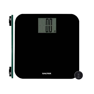 Salter Digital Bathroom Scale Max Electronic Large Display Curved Edge Black • £27.99