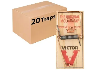 Victor M156-20 Metal Pedal Sustainably Sourced FSC Wood Snap Mouse Trap 20-traps • $28.49