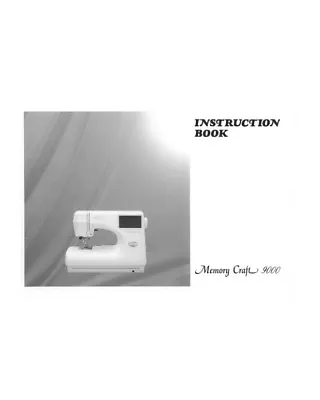 Janome Memory Craft 9000 Sewing Machine Embroidery Quilting Instruction Manual • $16.95