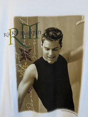 Ricky Martin Concert T Shirt Livin La Vida Loca Tour 2000 Size XL • $49.99