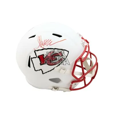 Marcus Allen Autographed Chiefs Flat White Replica Full-Size Football Helmet BAS • $323.96