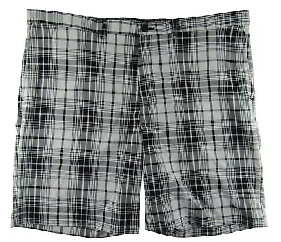 Hagger Cool 18 Pro Golf Men's 44 White Plaid High Rise Flat Front Shorts • $14.99