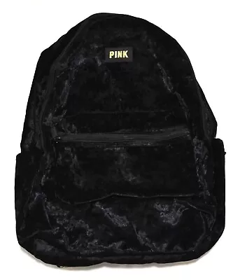 Victoria's Secret Pink Backpack Logo Velour Book Bag School Travel New Imperfect • $0.99
