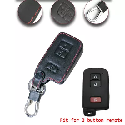 3 Button Leather Remote Key Fob Bags Cover Case For Toyota 4Runner Tacoma Tundra • $9.77