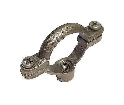 1  Black Malleable Iron Munsen Ring Pipe Clip / Bracket • £3.79