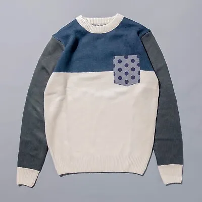 D-Struct D Jujuy Multicoloured Crew Neck Jumper Sweater Sweatshirt Pullover BNWT • £13.99