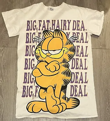 Vintage Garfield The Cat Big Fat Hairy Deal Night Shirt Sleepwear Pjs One Size • $42.14