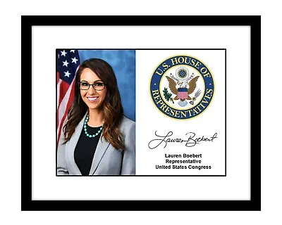 Lauren Boebert 8x10 Signed Photo With US House Of Representatives Seal GOP • $10.99