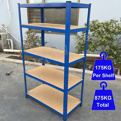  5tier Thicken Metal Shelving Unit Storage Racking Shelves Garage Warehouse Shed • £22.20