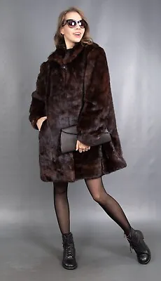 11306 Superior Real Mink Coat Luxury Fur Jacket Beautiful Look Size Xl • $1