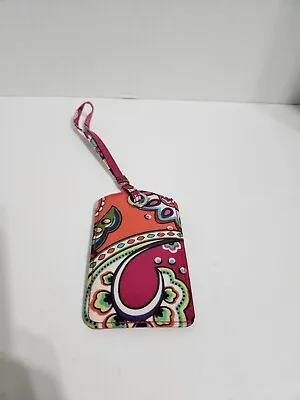 Vera Bradley LUGGAGE TAG Laminated Travel Suitcase ID Pink Swirl Or Pink Floral? • $10