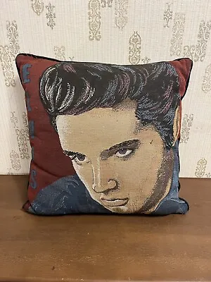 Vintage ELVIS PRESLEY CLOSE UP PICTURE 16  X 16  THROW PILLOW NOS Art ROCK • $12.95