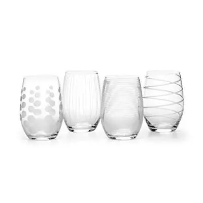 Mikasa Cheers Stemless Wine Glass 17-Ounce Set Of 4 Clear • $51.49