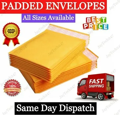 £1.55 • Buy Padded Bubble Envelopes Bags Postal Wrap A3 A4 A5 A6 A7 A8 - All Sizes Gold Uk