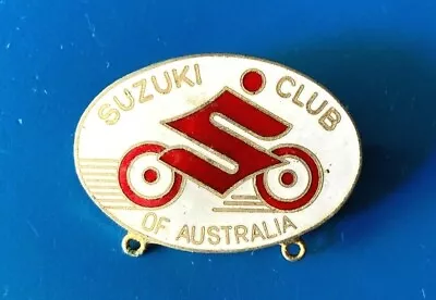 Vintage Suzuki Club Of Australia Motorcycle Badge • $45