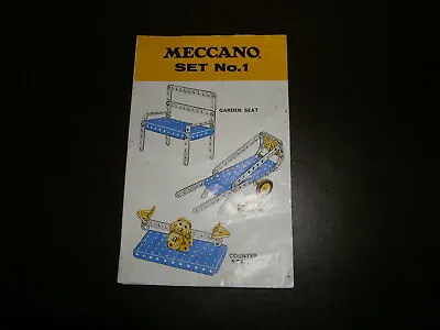 Meccano Instructions Set No 1  • £13.99