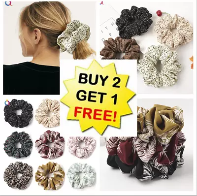 NEW Oversized Scrunchies Large Rubber RingTies Elastic Hair Band Ponytail Holder • £3.29