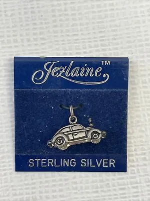 Vintage Jezlaine Sterling Silver 925 Beetle Bug Charm For Necklace Bracelet NEW • $19.74