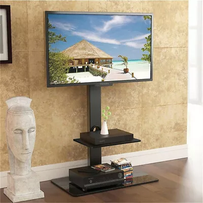 Cantilever TV Stand With Mount Bracket 2 Shelves For 32 - 65 Inch Plasma LCD LED • £58.99