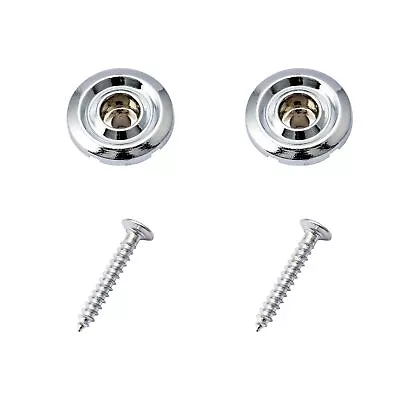 Musiclily 2Pcs Chrome Round Bass String Guide Tree Retainer For Fender PB JB • $15.22