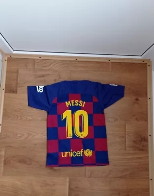 MESSI 10 FC BARCELONA 2018/2019 FOOTBALL SOCCER SHIRT JERSEY MAILLOT Youth M Boy • $19.99