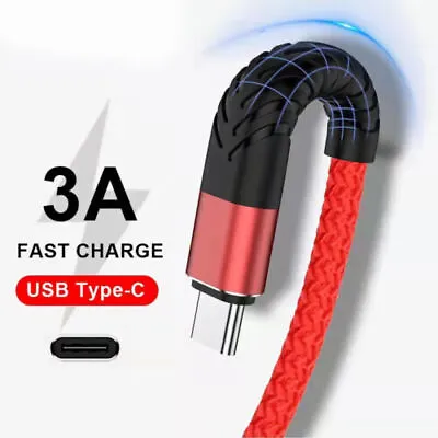 $3.99 • Buy Heavy Duty Braided USB C Type-C Fast Charging Data Sync Charger Cable Long Cord