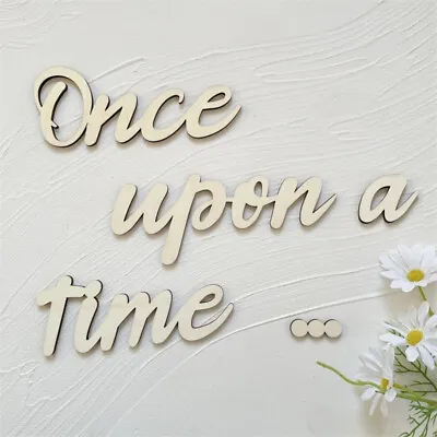 Once Upon A Time Wooden Sign Letters Wall Art Home Decoration Photography Props • £6.69