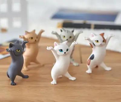 Miniature Dancing Kittens Cats Figurines Set 5 PACK • $15