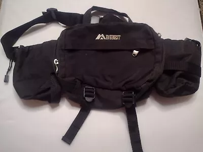 Everest Nylon Fanny Pack Travel Hip Waist Belt Bag Cup Holders Black G • $10.38
