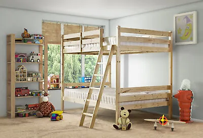 £379.95 • Buy Nepal 4ft 6 DOUBLE HEAVY DUTY Solid Pine  Bunk Bed (EB83)