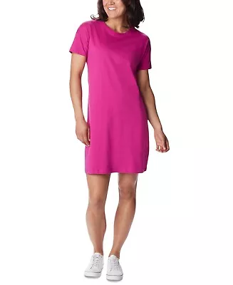 Columbia Park Cotton T-Shirt Short Sleeve Women's Dress Sz L Wild Fuchsia • $18